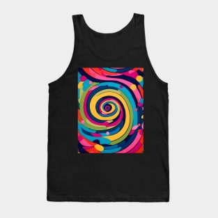 Colorful Spiral Art Tank Top